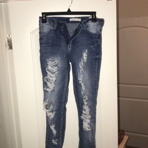 distressed jeans